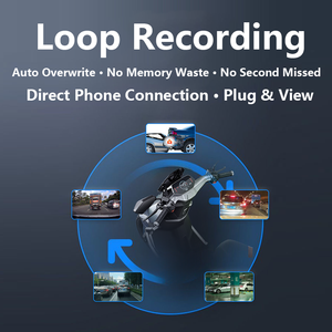 Rétroviseur intégré et <span class=keywords><strong>enregistreur</strong></span> de conduite étanche haute définition 1080P pour motos - Product Image 4