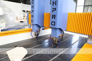 TECHPRO Grafsteen Graveer- en graveermachine met 4 assen, dubbele koppen, CNC-router voor steenbewerking - Product Image 3