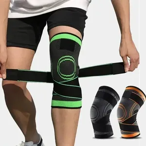 Rodillera Ajustable de Compresión con Cierre de Gancho y Bucle para Protección en Baloncesto, Unisex, Deportiva - Product Image 1