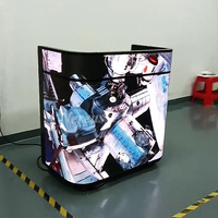 Cabina de DJ con Pantalla LED P1.8 P2.5 de Tamaño Personalizado, Mostrador Frontal LED, Mesa de DJ Portátil para Festivales de Música