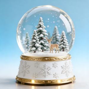 هدايا كرة الثلج الراتنجية الفاخرة، هدايا كرة ثلج عيد الميلاد عالية الجودة مخصصة، كرة ثلج تذكارية مخصصة - Product Image 1