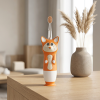 Brosse à dents électrique intelligente pour enfants, étanche IPX7, lumière LED personnalisée, piles AAA, nettoyage dentaire, brosse à dents sonique
