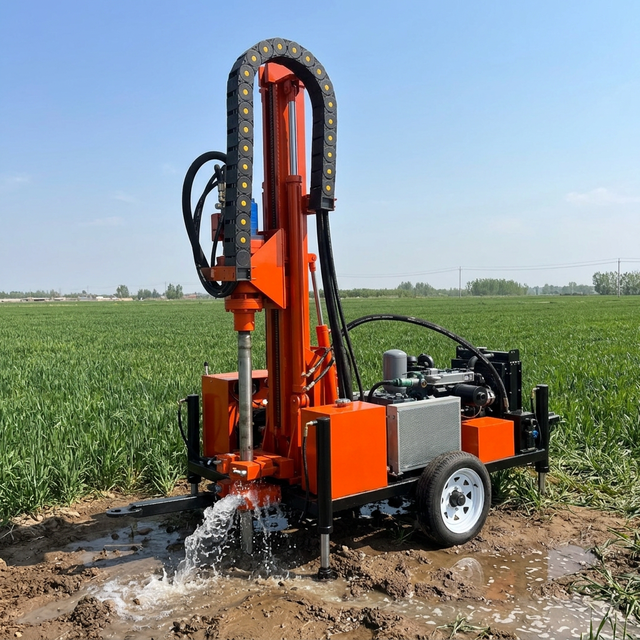High Efficiency Water Well Drilling Rig 260m Deep Water Borehole Drilling Machine Factory Direct Sales
