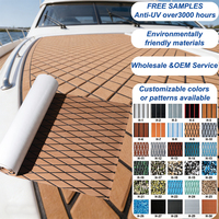 Revêtement de sol marin en mousse EVA, anti-UV, imperméable, antidérapant, moderne, auto-adhésif, pour usage extérieur, 6 mm, adhésif 3M, style diamant