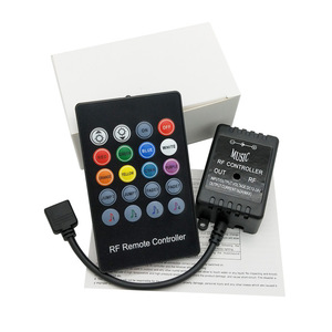 Controlador <span class=keywords><strong>de</strong></span> tira LED inalámbrico inteligente RF, cambio <span class=keywords><strong>de</strong></span> color, 20 teclas, 4 pines, RGB, control <span class=keywords><strong>de</strong></span> <span class=keywords><strong>sonido</strong></span> musical, regulador <span class=keywords><strong>de</strong></span> intensidad LED, control remoto negro - Product Image 6