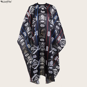 Capa <span class=keywords><strong>de</strong></span> Salón Wanmei, Tela Vintage Estampada para Corte <span class=keywords><strong>de</strong></span> Cabello para Hombre, Antiadherente, Transpirable, Tela Especial para Salón <span class=keywords><strong>de</strong></span> Belleza y Barbería - Product Image 1