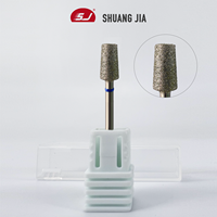 SHUANGJIA toutes les tailles conique forme plate forme haute qualité diamant moyen russe forets à ongles
