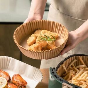 Papel de Revestimiento para Freidora de Aire de Alta Calidad, Libre de PFAS, Recubierto de Silicona de 8 Pulgadas, Resistente a Altas Temperaturas e Impermeable - Product Image 1