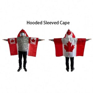 Capa con Capucha y Mangas de Poliéster con Diseño de Bandera Nacional para Protección contra la Lluvia, Personalizada, en Oferta, para Aficionados al Fútbol que Animan a Estados Unidos, Canadá y México - Product Image 2