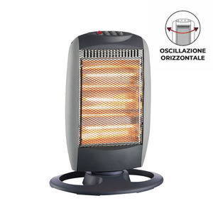 Calentador Halógeno de 400W, 800W, 1200W con Oscilación Automática, Calentador Eléctrico Gris - Product Image 4