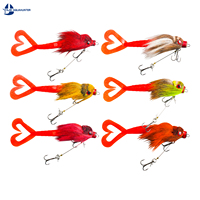 Leurre de pêche en résine en forme de souris de simulation, appât souple avec double hameçon triple