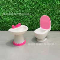 Poupée Jinbing, petits meubles, mini lavabo de salle de bain, toilettes, accessoires de jouets pour maison de fille, décoration de scène