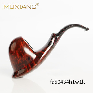 Wood Briar Smoking Pipe Bent Type Smooth Sandblasting Tobacco Pipe Personal Gift Zhejiang Origin - Product Image 2