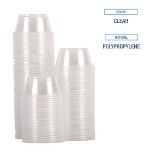 Vasos de Plástico para Bebidas y Snacks Boardwalk Souffle, 1.5 oz, Polipropileno Translúcido, Tamaño Pequeño con Tapa, 2,500/Caja - Product Image 3