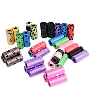 Sacs à déjections canines biodégradables, écologiques, avec logo personnalisé imprimé, sacs à crottes pour animaux de compagnie de haute qualité, OEM, pour la vente en gros, fournitures de nettoyage pour chiots - Product Image 3