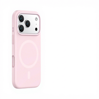 Coque de téléphone magnétique en silicone liquide pour iPhone 17 Pro Max, toucher doux, antichoc, compatible avec la recharge sans fil