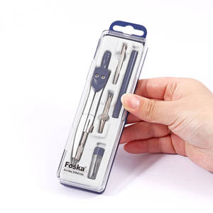 Foska ชุดเครื่อง<span class=keywords><strong>ม</strong></span>ือคณิตศาสตร์<span class=keywords><strong>5</strong></span>ชิ้นเซ็ต4.<span class=keywords><strong>5</strong></span>นิ้วเข็มทิศเงินสำหรับคณิตศาสตร์นักเรียนห้องเรียนโรงเรียนสำนักงานการวาดภาพงานไม้ศิลปะ - Product Image 2