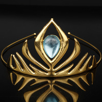 Couronne de Princesse Elsa La Reine des Neiges, Forme Goutte d'Eau, Cristal Blanc, Coiffe de Mariée Tendance, Produit Phare Transfrontalier