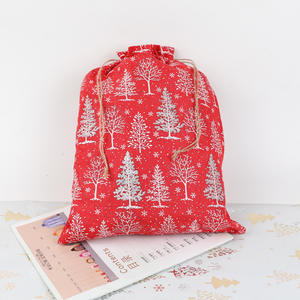 Nueva bolsa de regalo de Navidad de cáñamo fino grande, bolsa de embalaje de regalo de dulces, paquete impreso, bolsa de Navidad - Product Image 6