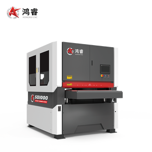 Honry SQ1000 High Quality 1m <strong>Sand</strong> Belt <strong>Grinder</strong> 2in1 Steel Sander Drawing Two Edge Deburring Machine for Inox SS Aluminum Plate - Product Image 1