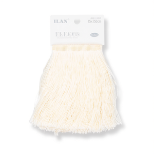 Ilan Flecos Frange con nappe 15x150cm Bianche per Artigianato e Decorazione - Product Image 2