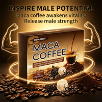 Café Noir Arabica Instantané Personnalisé OEM avec Maca Aphrodisiaque pour Hommes – Améliore la Vitalité Masculine, Maintient l'Énergie, Sans Effets Nerveux