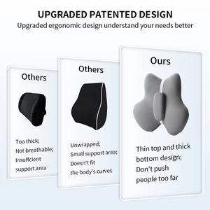 Cintura regolabile per alleviare il dolore alla schiena, cintura di supporto lombare, cuscino in memory foam per la correzione della postura seduta e il supporto completo per il dolore lombare - Product Image 5