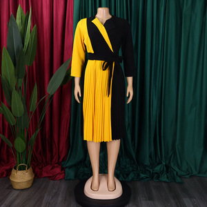 Vendita di Fabbrica di <span class=keywords><strong>Abbigliamento</strong></span>: Elegante Abito da Ufficio per Donne, Design Tradizionale Africano, Taglie Forti - Product Image 3