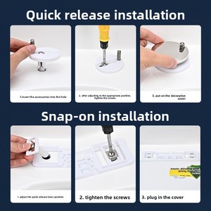Clip de fixation pour siège de toilette en acier inoxydable et ABS, antidérapant, résistant <span class=keywords><strong>à</strong></span> la rouille, vis de montage pour couvercle de toilette domestique - Product Image 4