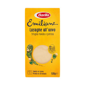 Lasagne aux œufs Emiliane de qualité italienne 199 0,5KG15 Nouilles aux œufs instantanées moyennes pour sauces classiques - Product Image 1