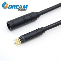 Câble de connecteur de moteur de vélo électrique DREAM à 9 broches, IP66, plaqué or, OEM, usine de Shenzhen