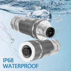 Connecteur circulaire 2-17 broches a Code étanche câble électrique Installation sur le terrain métal mâle femelle prise M12 connecteur 12 broches - Product Image 3