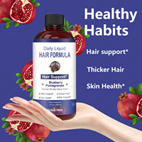 Formule Capillaire Liquide Quotidienne 450ml Sans Sucre Racine de Pissenlit Cheveux Plus Épais Soutien Cutané Saveur Myrtille Grenade Adulte