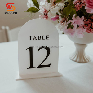 Números de Mesa Acrílicos Lisos, Base para Letreros de Número de Asiento, Accesorios para Bodas, Números de Mesa Acrílicos para Fiestas del 1 al 20 - Product Image 2