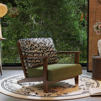 Fauteuil décontracté vintage en bois massif, chaise de designer pour salon et bureau, mobilier de maison