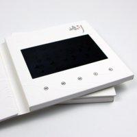 Tout nouveau gaufrage papier blanc lecteur publicitaire lcd livret cartes cadeaux d'affaires machine vidéo brochure carte livre d'images