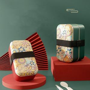 Lebo Vente en gros Boîte à lunch en plastique de qualité alimentaire de 500ml avec couverts Boîte à repas créative pour écoliers - Product Image 3