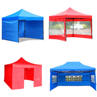 Grand Toldo Pliant Imperméable 10x20 pour Publicité Extérieure, Gazebo Pop-up avec Murs et Fenêtres