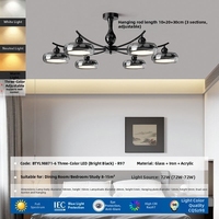 Nueva Lámpara Colgante LED de 3 Cabezas con Estructura de Hierro, Estilo Moderno Italiano de Lujo para Comedor o Bar, Tamaño Mediano, 2026