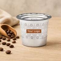 Filter Kopi K Cup Stainless Steel yang Dapat Digunakan Kembali, Pod Logam Isi Ulang yang Kompatibel dengan Mesin Pembuat Kopi 1.0 & 2.0