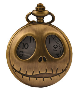 Reloj de Bolsillo de Cuarzo Reversible con Diseño de Calavera de Payaso y Espantapájaros, con Cadena Colgante, Reloj de Collar Creativo Antiguo de Aleación de 47mm - Product Image 3