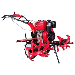 High Productivity Agricultural Diesel Power Tiller Cultivator Back Rotary Dry Land Blade for Home Use New Condition