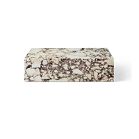 Viola Calacatta personnalisée moderne marbre décor à la maison Table cube socle en marbre Table basse table de chevet