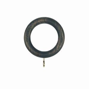 IDEAS WOOD LINE - Ensemble de 8 anneaux de rideaux en bois couleur fumée - Product Image 1