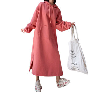 <span class=keywords><strong>Felpa</strong></span> con cappuccio stile coreano con cappuccio lungo e spesso da donna - Product Image 1