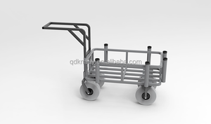 Carrello da Pesca Pieghevole in Alluminio con Ruote Gonfiabili, Carrello da Spiaggia, Piattaforma Mobile, Contenitore con Capacità di Carico 100KG, Personalizzabile OEM - Product Image 3