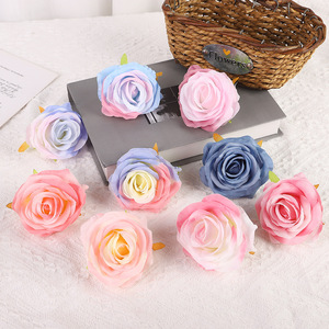 Simulated Rose <b>Head</b> Silk Flower Wedding Decoration Romantic Dreamy <b>Style</b> High Simulation Reusable Home Decor Props - Product Image 1