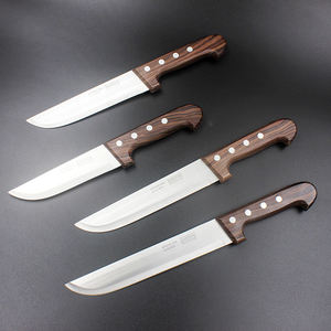 مصنع الصين سكين الشيف الفولاذ المقاوم للصدأ مع مقبض طلاء الخشب الحبوب سكين المطبخ نوعية جيدة تقطيع اللحم سكين - Product Image 4