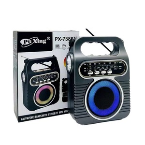 Radio portable solaire pleine bande PX-738BTS avec haut-parleur, lumières RGB, lampe torche et <span class=keywords><strong>subwoofer</strong></span> - Product Image 1
