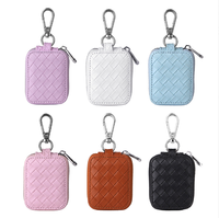 Étui anti-salissure en faux cuir à texture tissée adapté aux Airpods 1 2 3 4 génération étui de protection universel en cuir PU pour écouteurs